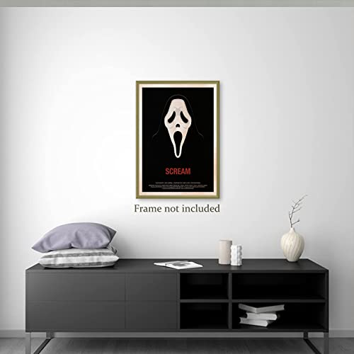 Horror Movie Poster Set Of 4, 70S-90S Classic Scary Movie Canvas Wall Art Prints Vintage Horror Character Halloween Decor Painting For Living Room Bedroom Dorm 8X10In Unframed #TOP4