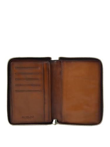 Image of Da Milano Genuine Leather Brown Unisex Passport Case (10049A)