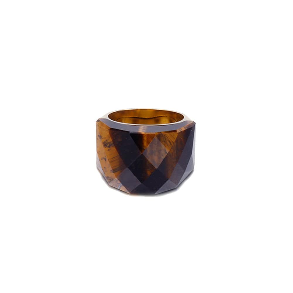 HIJONES Men Women Stainless Steel Cubic Zirconia Royal Crystal Rings Wrap Band Cocktail Style