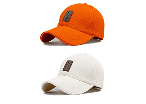 Image of solid plain unisex cotton caps free size adjustable casual look stylish cap