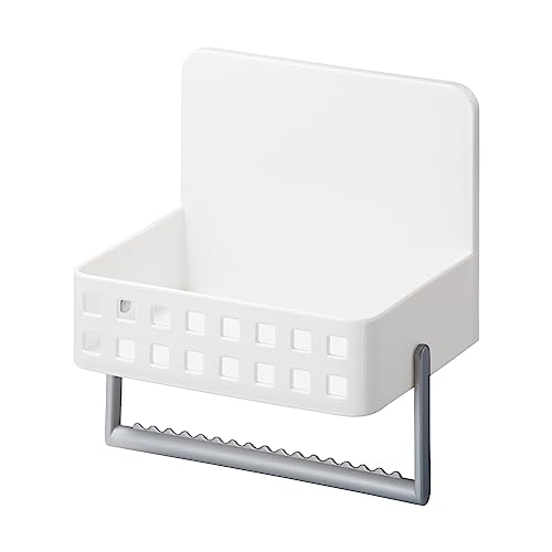ライクイット (like-it) ランドリー 小物収納 マグネット収納 強力マグネット 洗濯機 洗剤ラック (吸盤付き) ホワイト Mag-On 8070