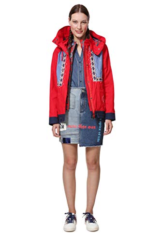 Parka rouge Lena effet gilet bimatière Desigual femme 40