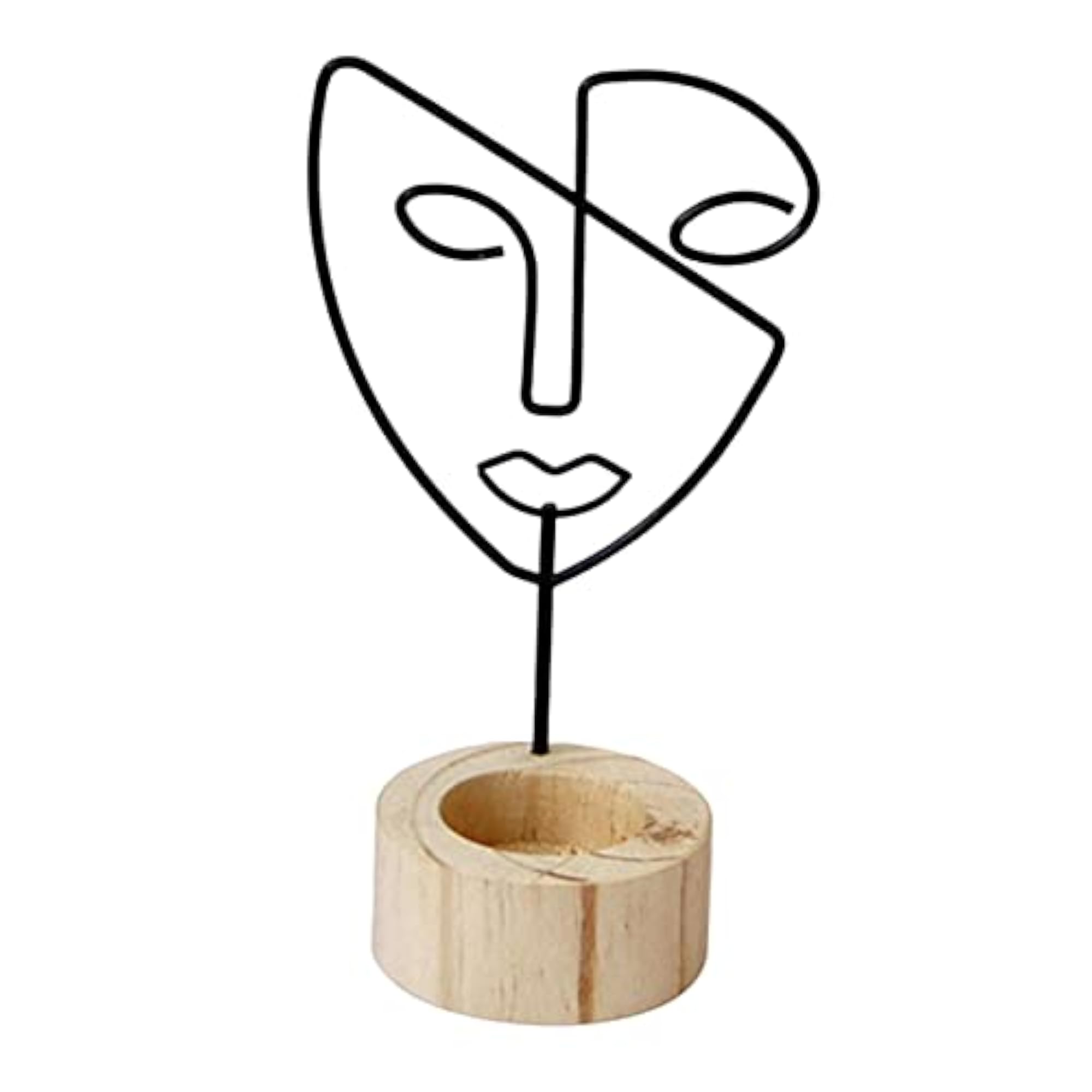 Abstract Face Statue Candle Holders, Unique Figurines