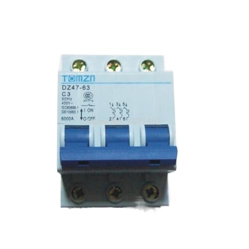 Disjoncteur 3P 3A Type C calibre basse puissance triphasé 400V - 2