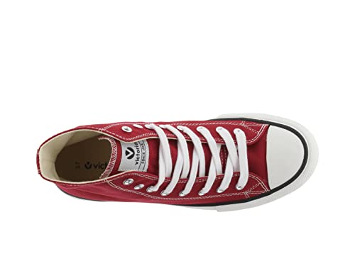 victoria Boys High-Top Lace-Up Sneakers, Carmin,3 M US4