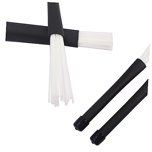 Abaodam 1par Cepillos Retráctiles de Jazz para Batería, Puntas Flexibles, Palillos Telescópicos, Accesorios de Percusión en Negro y Blanco, Livianos para Mejor Calidad de Sonido miniatura 3
