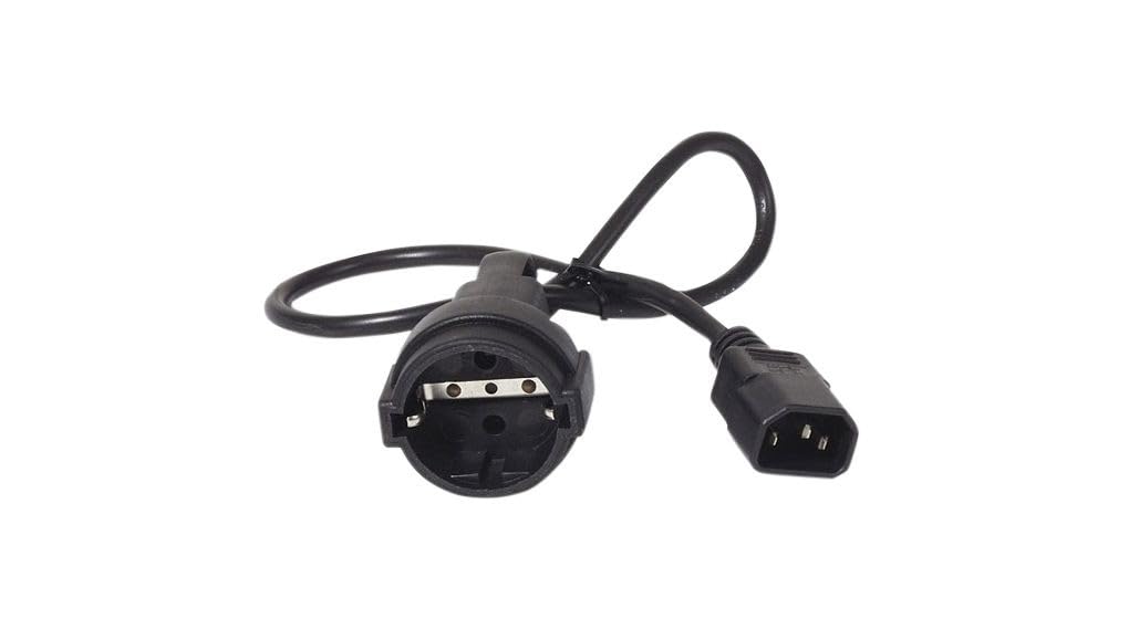 APC Stromverbindungskabel - AP9880 - C14 auf CEE 7/7 Schuko, 0,6 m