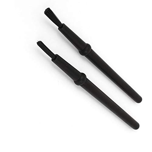 Aexit 2PCS 20mm Audio Cables x 5mm Black Plastic Round Handle Anti Static Fiber Optic Cables ESD Brush