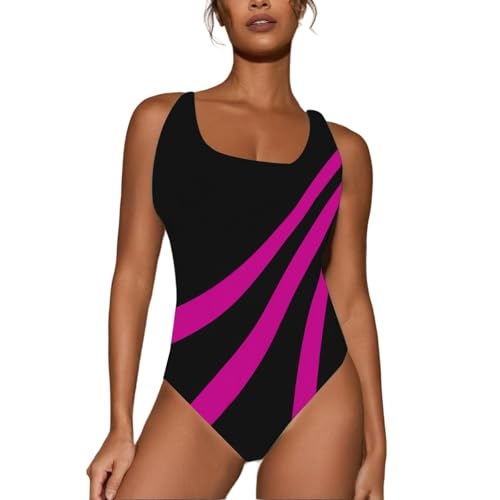 Bañadores Mujer Traje De Baño Mujer Bañador Piscina Asimetrico Personalizado Negro Blanco con Aros Reductores Pecho Grande Talla Swimsuit Vestido Trikinis Transpirable Tallas Grandes Ropa 2XL Tanga