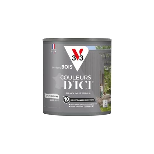 V33 - Pintura de madera (0,5 L), color gris
