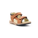 Cierre con velcro Kickers Platino, Sandalia Hombre, marrón Claro, 35 EU