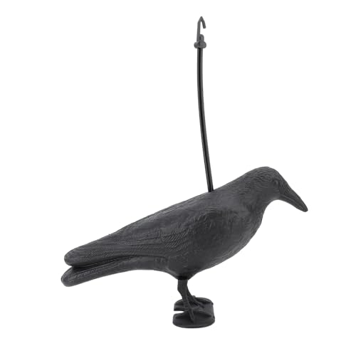 Crow Decoy 3D Standing Statue for Outdoor Garden Decoration