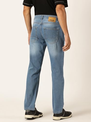 Image of Thomas Scott Men Mid Rise Clean Look Relaxed Fit Jeans