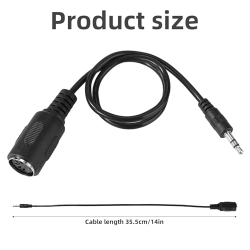 2pcs Type A MIDI à 3.5mm Adaptateur, 14" MIDI Femmes TRS 3.5mm Convertisseur audio de câble de rupture pour les synthés de claviers & DAWs