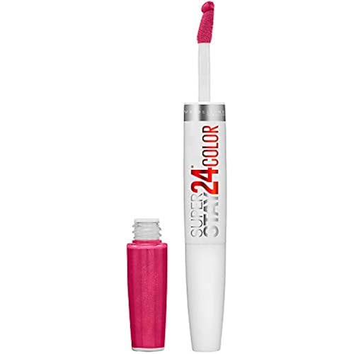 Maybelline Super Stay 24, 2-Step Liquid Lipstick Makeup, Long Lasting Highly Pigmented Color with Moisturizing Balm, 24/7 Fuchsia, Pink, 1 Count