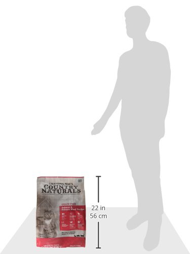 Grandma Mae’s Country Naturals Dry Cat Food, Grain Free Formula, Salmon, Slow Cooked & Nutrient Dense, Made in USA, 12 LB Bag