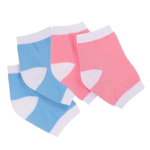 Homoyoyo 2 Pairs Breathable Heel Socks for Men and Women Moisturizing Short Socks with Mesh Design Heel Sleeves Soft Foot Care Protection