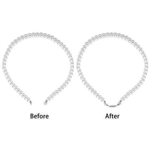 Yaomiao 30 Pcs Gold and Silver Necklace Clasps Magnetic Jewelry Locking Clasps and Closures Bracelet Lobster Clasp Connector for DIY Necklace Bracelet Jewelry Crafts Making Supplies
