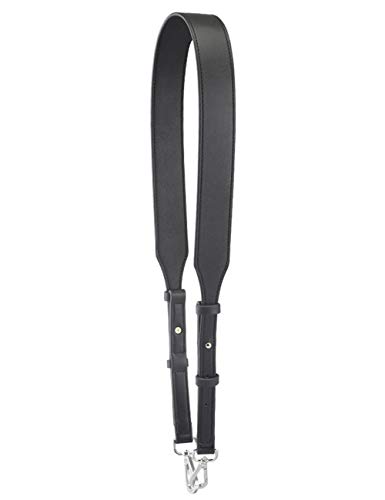 Bandoulière pour Sac à Main Anse de Sac Sangle Réglable Simili Cuir Femmes Lanière Épaule Chaîne pour Sac à Main Pochette avec Métal Mousqueton (Noir) Cover