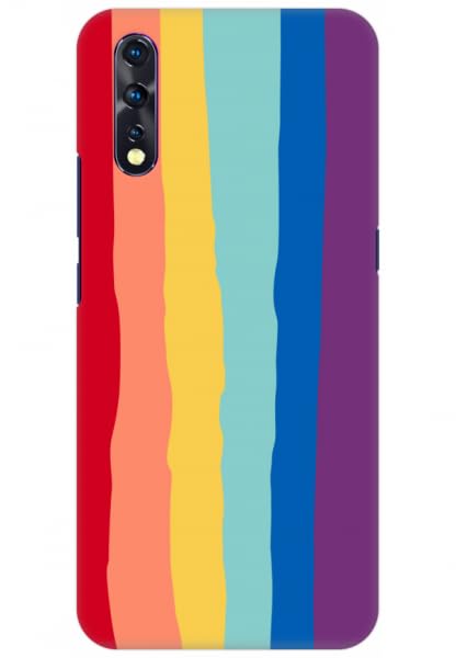 COBIERTAS Phone Back Cover | Compatible with Vivo Z1x | Pattern : Rainbow Stripes Design (B0D5YHWJQG) Amazon Price History, Amazon Price Tracker