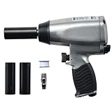 髙儀(Takagi) EARTH MAN エアーインパクトレンチセット 軽自動車から一般乗用車までのタイヤ交換 各種整備 3段階 トルク調整機能 インパクトソケット プラグ シールテープ 付属 シルバー×ブラック 差込角 12.7mm 1/2インチ 17mm 19mm 21mm ATL-101