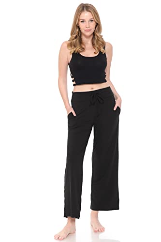 Leggings Depot Women's Fashion Pajama Pants with Pockets Comfy Drawstring Sleep Lounge Bottoms4
