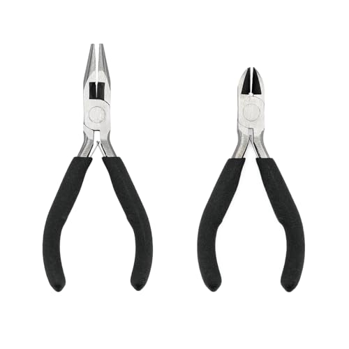 Vaessen Creative Pinces Coupantes pour Fil de Fer - Jeu de 2 pcs - pour la Relieuse Bind Easy - pour Reliure, Fabrication de Bijoux, le Bricolage, Modélisme &...