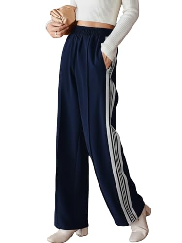 Image of GRECIILOOKS Trousers for Woman | Womens High Rise High Waist Flared Korean Style | Formal Pant for Women Office Wear| Track Pants for Womans Elegant for College & Events (Available in Plus Size)