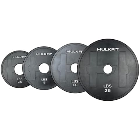 HulkFit Adjustable Rubber Coated Steel Dumbbell Weight Plates for Weightlifting and Strength Training (5lbs, Pair) Cover