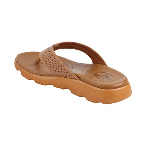 Image of Medifeet Broad Strap Cushioned Leather Slippers for Women