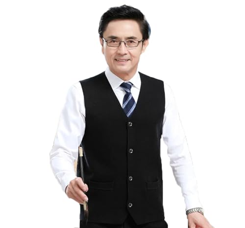 Men Thick Buttons Sweater Vest Buttons Cardigan Sleeveless Vest Knit Solid Color Tank Top4