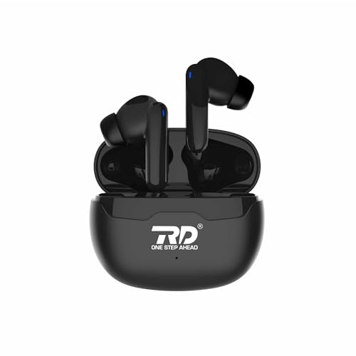 Image of RD WS-80 ZENIC Wireless in Ear Earbuds 15mm Drivers, 62 Hours Playtime, Upto 75ms Low Latency for Gaming, IPX5, Bluetooth 5.3, ENC Noise Cancellation, Smooth Touch Controls Black