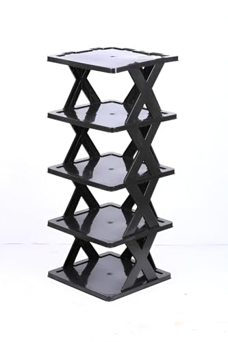 Image of STELITE Premium 6 Layer Plastic Shoe Rack for Home Strong Adjustable Shoe Organizer Shelf Space Saving Multipurpose Storage Stand for Shoes Books Bags Entryway Bedroom Organizer (6 Tier Rack)