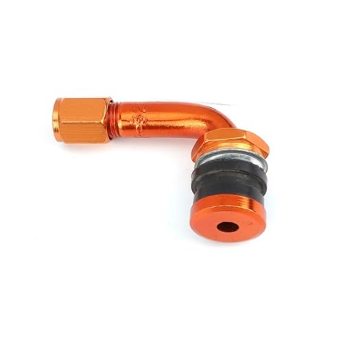 Pneu tubeless en caoutchouc avec valve coudée orange anti-fuite
