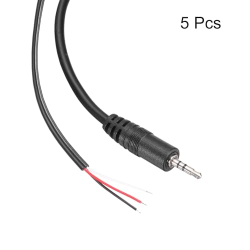 Cable de audio auxiliar 2.5 mm 0.25 m 5 piezas miniatura 3