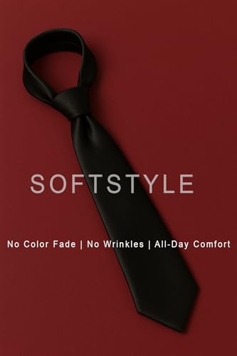 Image of SOFTSTYLE Premium Satin Necktie For Men | Wrinkle-Free | Ofice, Party & Wedding