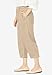 Woman Within Plus Size Petite 7-Day Elastic-Waist Pull-On Cotton Denim Capri Jeans - 34 WP, Natural Khaki