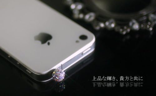 Plug Apli Crystal Ball Earphone Jack Accessory with Swarovski Crystal - Aurora