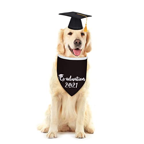 BESPORTBLE 2pcs Pet Graduation Hat and Bib Dog Costume Supplies miniatura 4