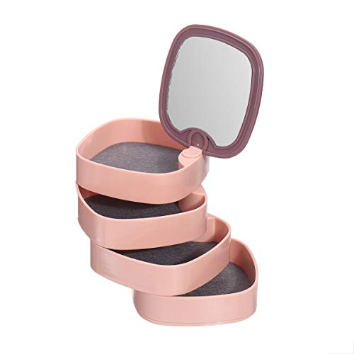 PYU Jewelry Organizer Box,4-Layer Women Cosmetic Box,Travel Cosmetic Earrings, Ring, Organizer,Jewelry Display Accessory Box(1 Pcs-Multi-Color)