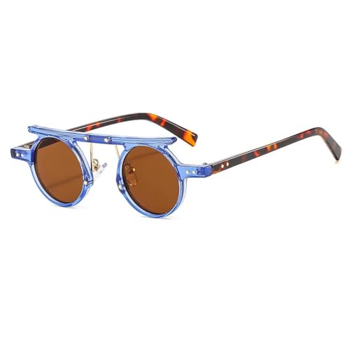 Petites lunettes de soleil rondes punk pour visages fins hommes et femmes