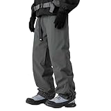 Foweknow Skihose Herren Baggy Winter Softshellhose Snowboardhose Warm Gefüttert Schneehose Winddicht Wasserdicht Thermohose Wanderhose Elastischer Bund Ski Funktionshose Trekkinghose