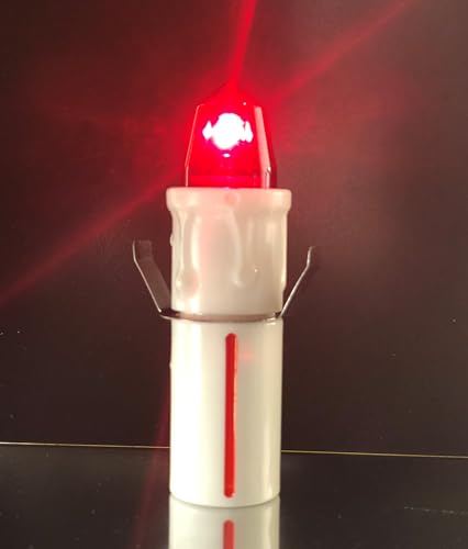 Generico LUCE ROSSO FISSA - Lumino Elettronico Votivo per Cimitero - Extradurata Batteria | Candele LED a Batteria Sostituibile | Piccolo per Ossario, Durata 5 Mesi