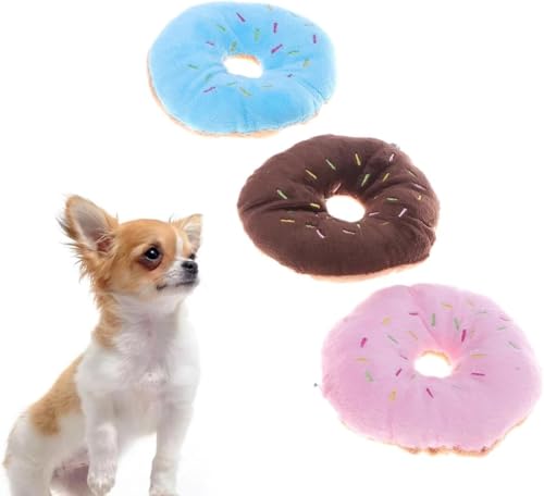 Set 2 Juguetes Mordibles Donut Azul para Perro miniatura 6