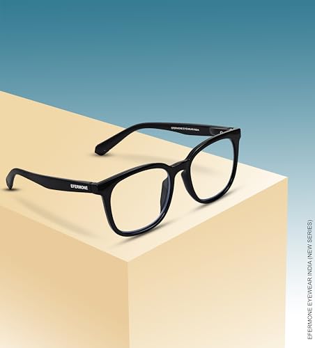 Image of EFERMONE Reading Glasses for Men and Women with Accurate Power CR39 Lens | TR90 Frame | Scratch Resistant Lens | Spring Hinge Temples | Round Design (Medium)