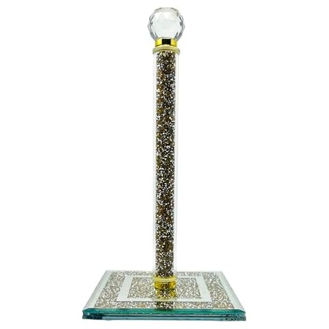 Crystal Diamante Chrome Towel Roll Holder Cover