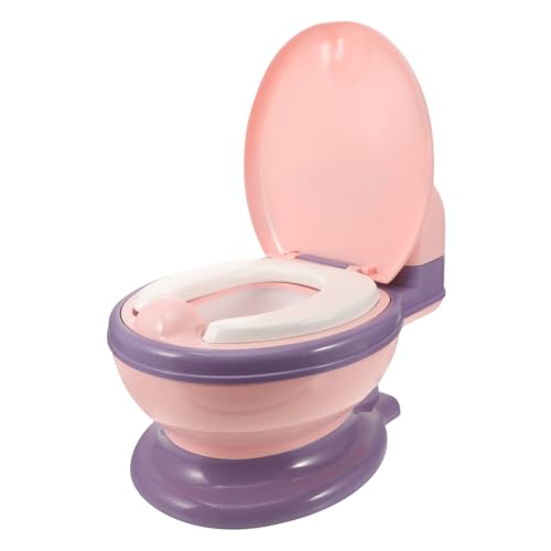 TEHAUX Portable Training Toilet Boys and Girls Potty Children's Soft Seat Potty Toddler Potty Training Realistic Design Easy to Clean Plastic Material Home Bathroom Use