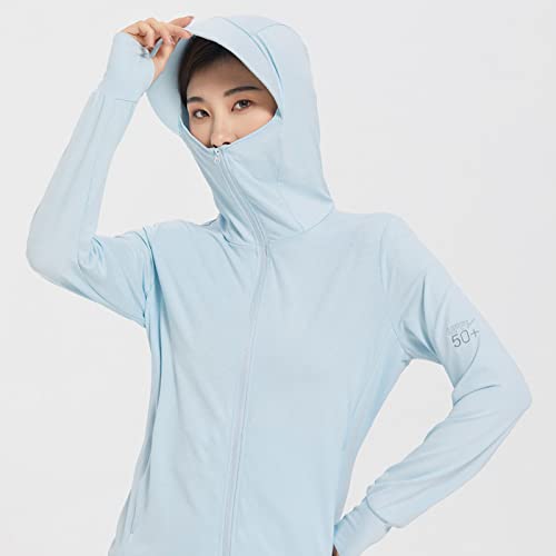 Chaqueta de manga larga con protección solar azul 3X-Large miniatura 3