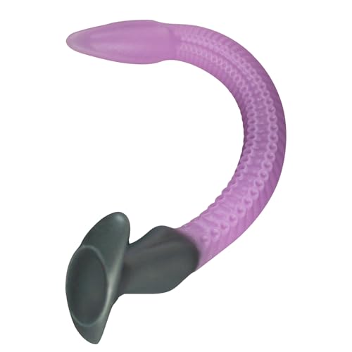 AMAZBEE Silikon Anal Dildo Tentakel Oktopus Dildo xxl Extra Lange mit Basis Stimulierende Analdehner Soft Analplug Sexspielzeug Paare Extreme Sex (Purple-M)