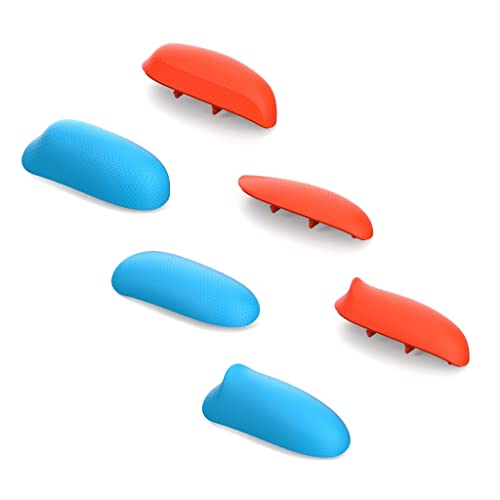 Skull ＆ Co. 交換可能グリップセット: GripCase専用グリップ SnapGrip TriggerGrip＆PlusGripセット - 左ネオンレッド+右ネオンブルー